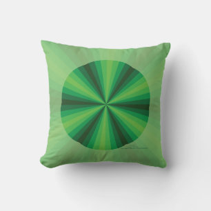 Optical Illusion Green Pillow
