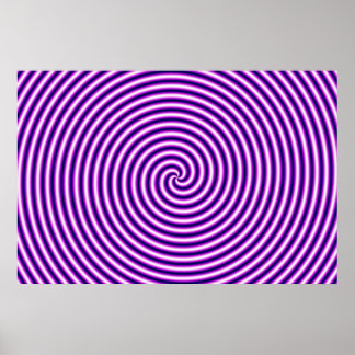 Optical Illusion Hypno Purple Poster