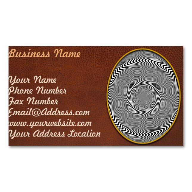 Optical Illusion - Hypnosis made easy Magnetic Business Card (Front)