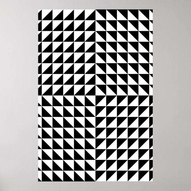 optical illusion illusion black poster (Front)