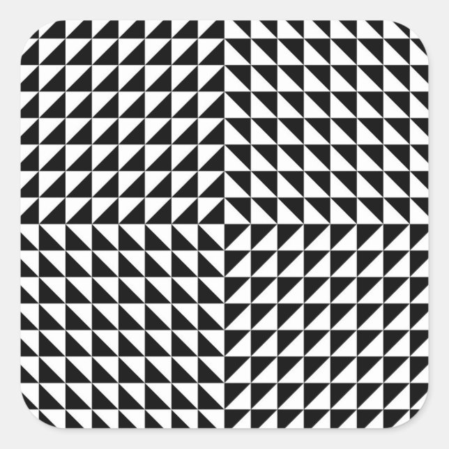 optical illusion illusion black square sticker (Front)