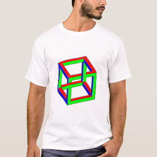 Optical Illusion - Impossible RGB Cube T-Shirt