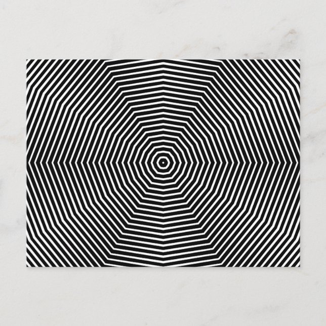 Optical Illusion Lines Postcard (Front)