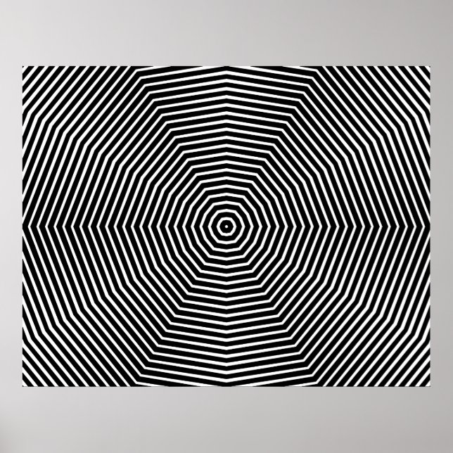 Optical Illusion Lines Poster (Front)