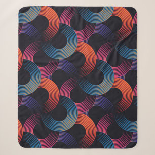 Optical illusion: metallic linear rings. sherpa blanket