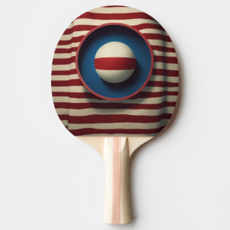 Optical illusion, mindbending, united states flag ping pong paddle