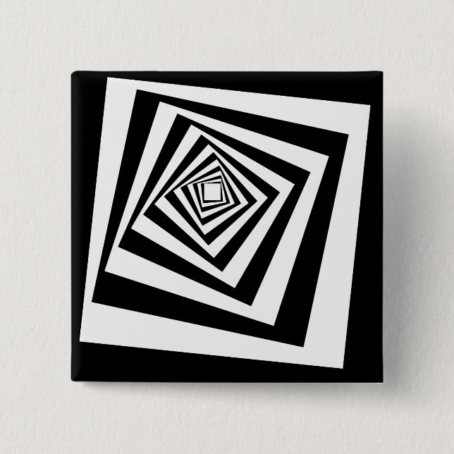 Optical Illusion Moving Tunnel 15 Cm Square Badge (Front)