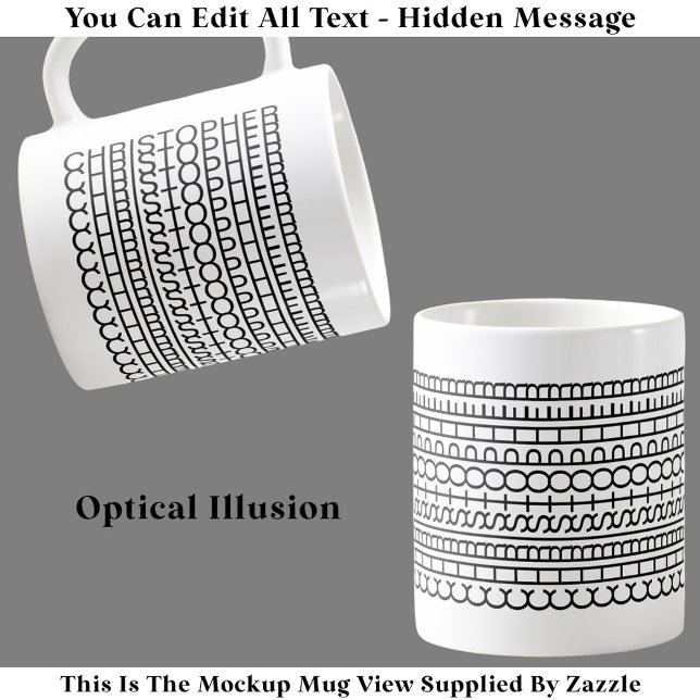 Optical Illusion Name Mug 114B Funny Hidden Text  (Creator Uploaded)