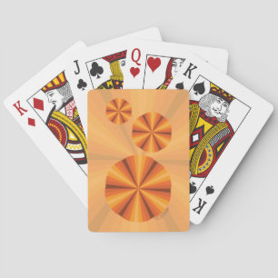 Optical Illusion Orange Classic Playing Cards