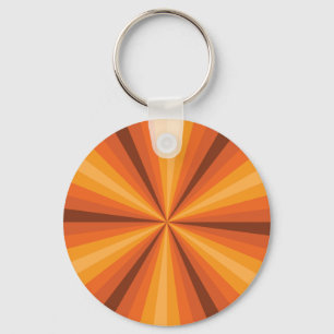 Optical Illusion Orange Keychain