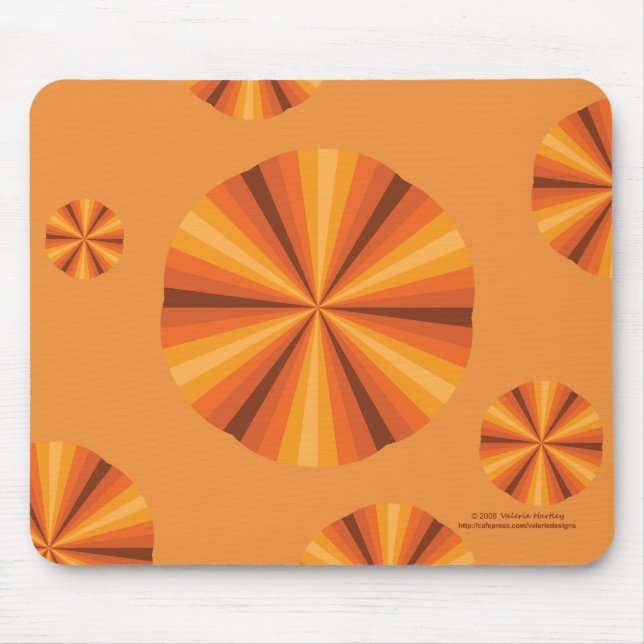 Optical Illusion Orange Mousepad (Front)