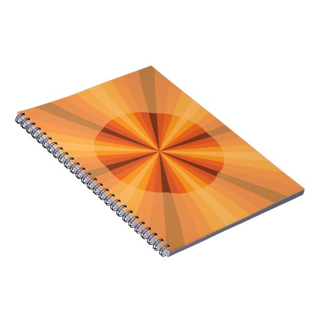 Optical Illusion Orange Notebook (Right Side)