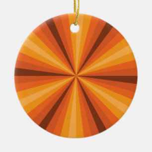 Optical Illusion Orange Ornament