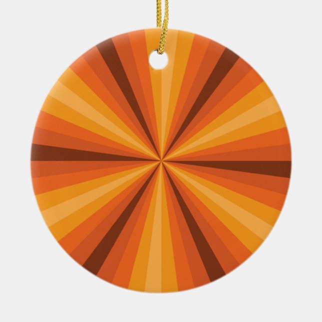 Optical Illusion Orange Ornament (Front)