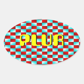 Optical Illusion Oval Sticker