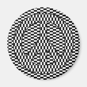 Optical Illusion Peace Magnet