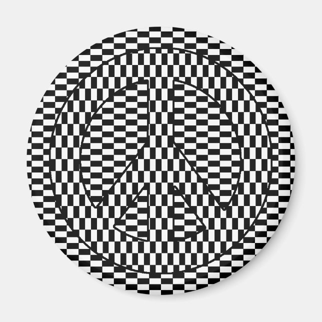 Optical Illusion Peace Magnet (Front)