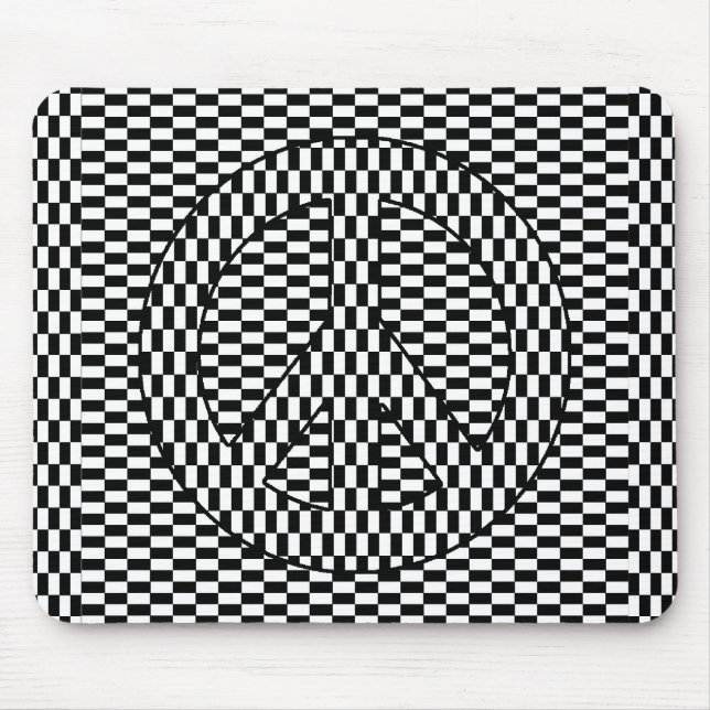 Optical Illusion Peace Mouse Mat (Front)