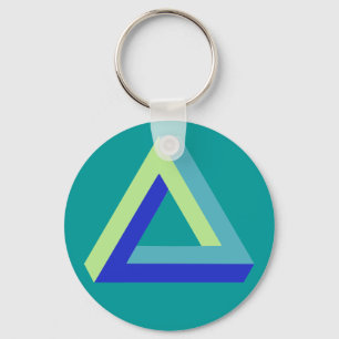Optical illusion: penrose triangle key ring