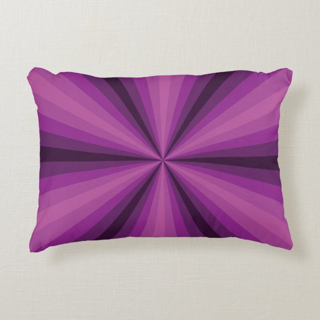 Optical Illusion Purple Accent Pillow (Front)