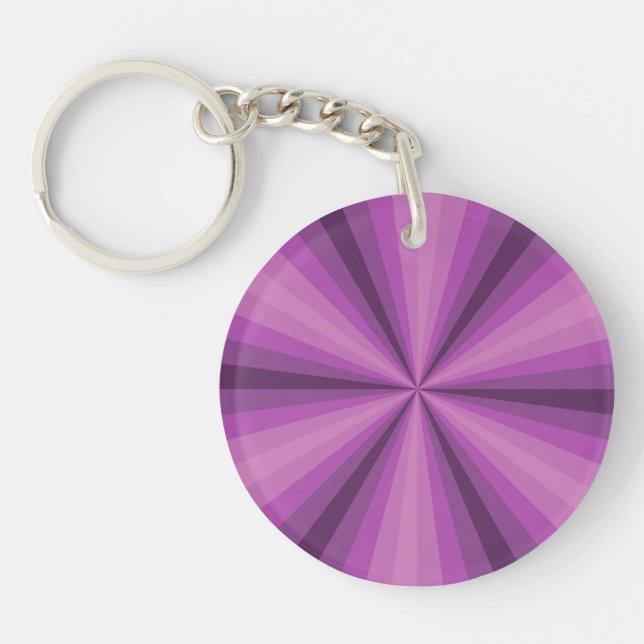 Optical Illusion Purple Acrylic Keychain (Front)