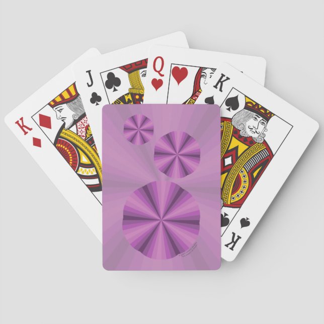 Optical Illusion Purple Classic Playing Cards (Back)