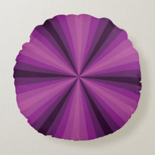 Optical Illusion Purple Round Pillow