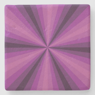 Optical Illusion Purple Stone Coaster