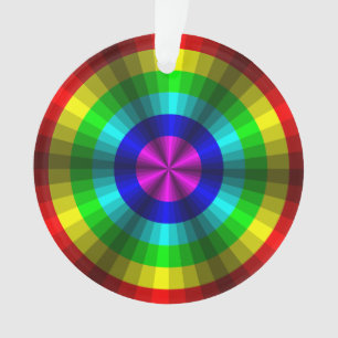 Optical Illusion Rainbow Acrylic Ornament