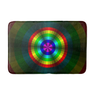 Optical Illusion Rainbow Bath Mat