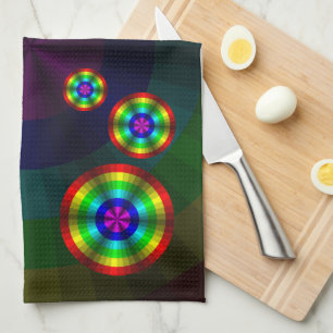 Optical Illusion Rainbow Hand Towel