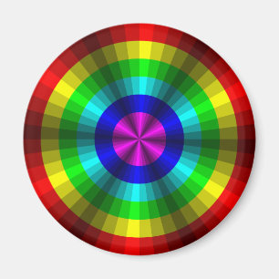 Optical Illusion Rainbow Magnet
