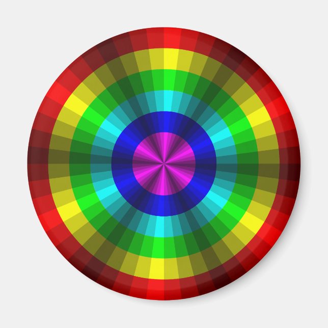 Optical Illusion Rainbow Magnet (Front)