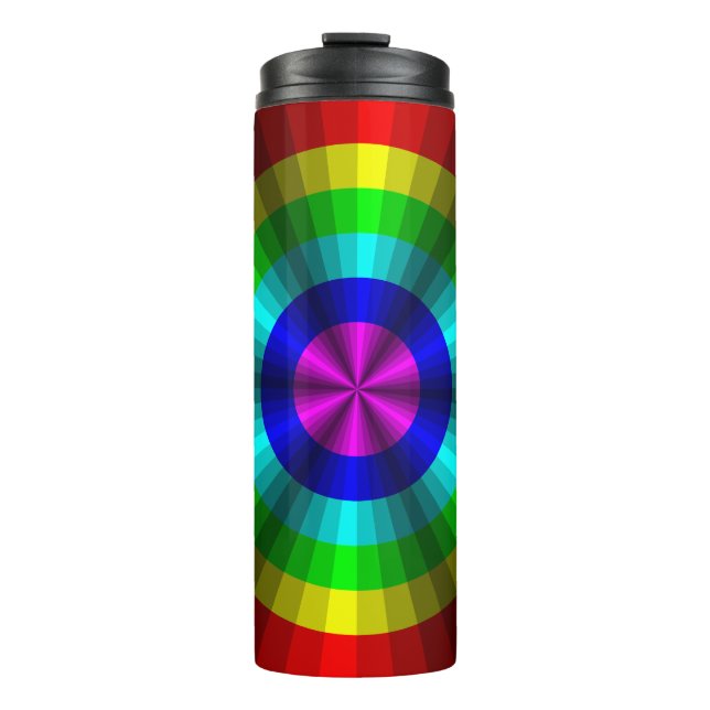 Optical Illusion Rainbow Thermal Tumbler (Front)