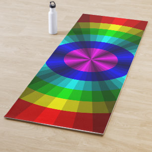 Optical Illusion Rainbow Yoga Mat
