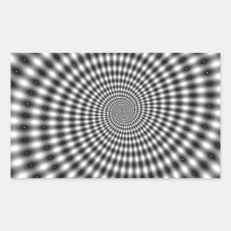 Optical Illusion Rectangular Sticker