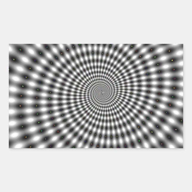 Optical Illusion Rectangular Sticker (Front)