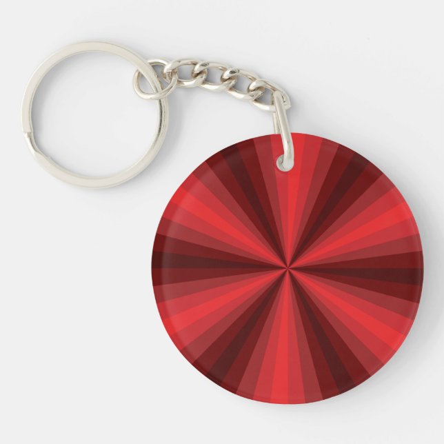 Optical Illusion Red Acrylic Keychain (Front)
