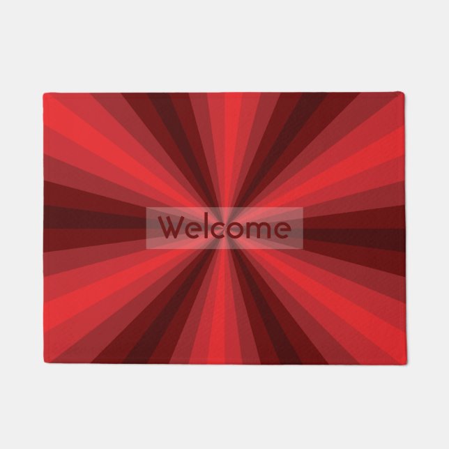 Optical Illusion Red Doormat (Front)
