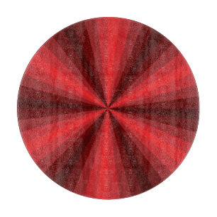 Optical Illusion Red Glass Cutting Board