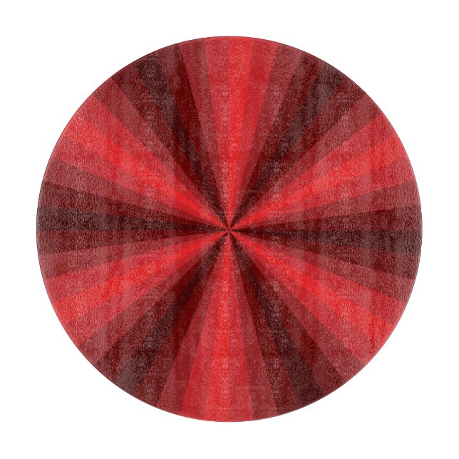Optical Illusion Red Glass Cutting Board (Front)