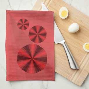Optical Illusion Red Hand Towel