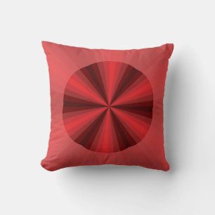 Optical Illusion Red Pillow