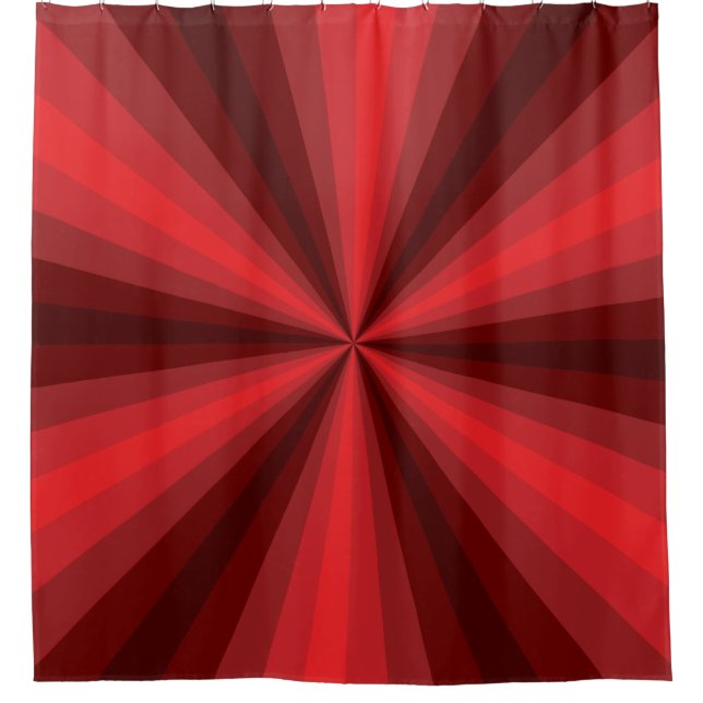 Optical Illusion Red Shower Curtain (Front)