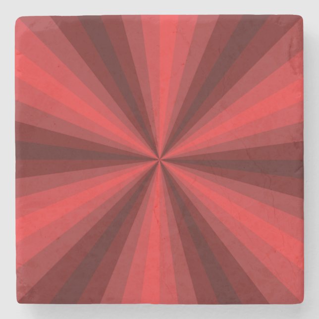 Optical Illusion Red Stone Coaster (Front)