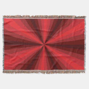 Optical Illusion Red Throw Blanket