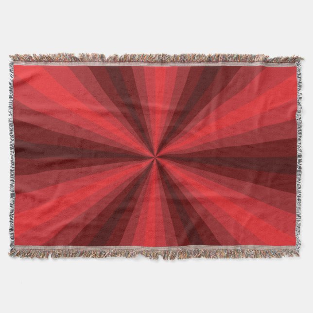 Optical Illusion Red Throw Blanket (Front)