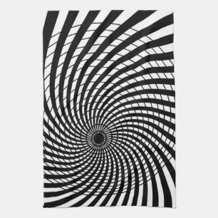 OPTICAL ILLUSION Retro Art Tea Towel