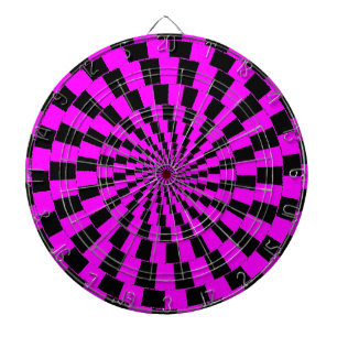 OPTICAL ILLUSION Retro Fun Design Dartboard