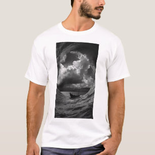 Optical Illusion Ship Design T-shirt